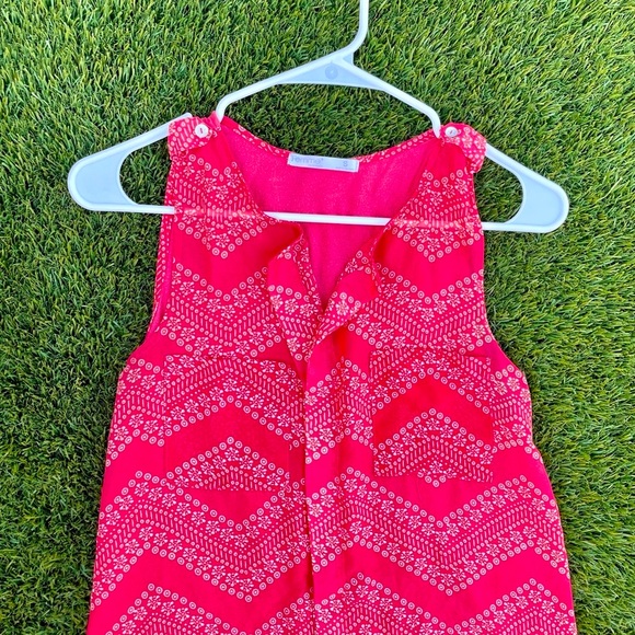 Sleeveless Coral Pink Top w/Sheer Layered Front, Size S - Picture 6 of 16